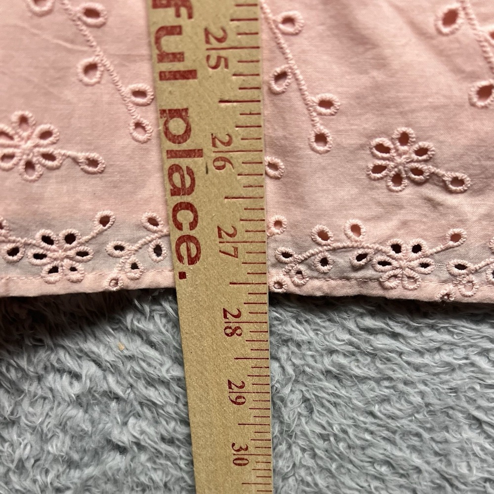 Talbots Floral Embroidedery Eyelet Square Neck Top Womens XL Peach Cotton Casual - Picture 10 of 10
